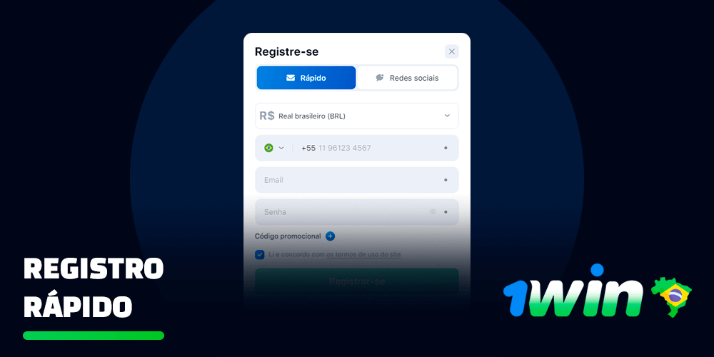 Registro rápido 1Win