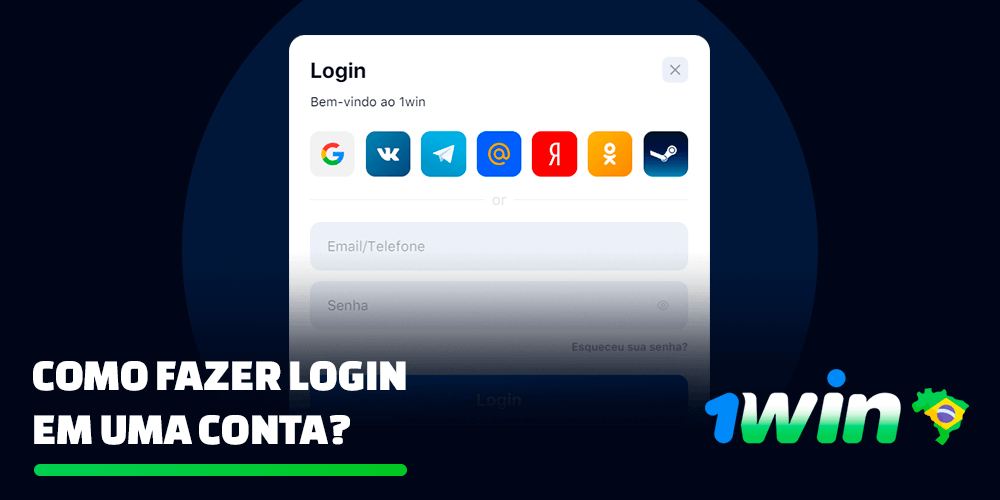 Como fazer login em uma conta?