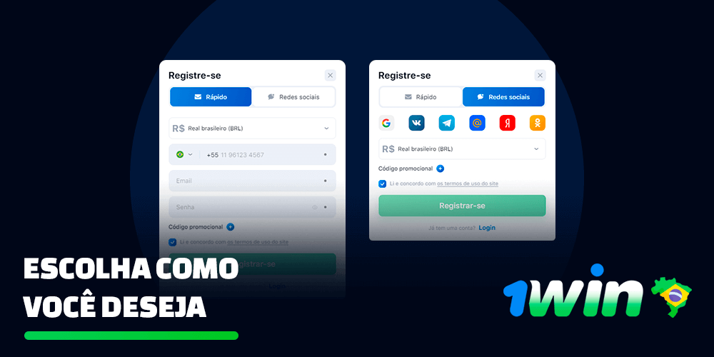 Escolha como você deseja